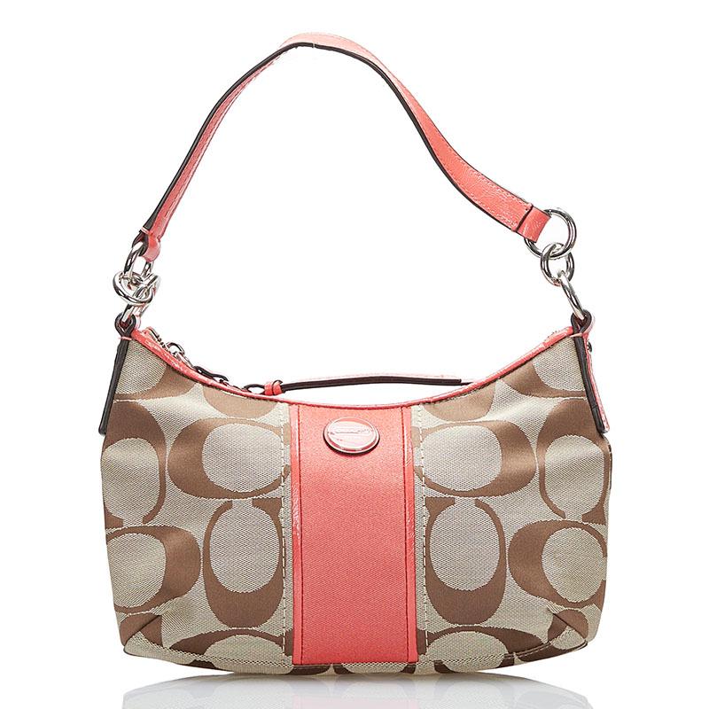 ヴィンテージ♡COACH シグネチャー柄 ミニハンドバッグ COACH（コーチ） シグネチャー ハンドバッグ ショルダーバッグ 2WAY