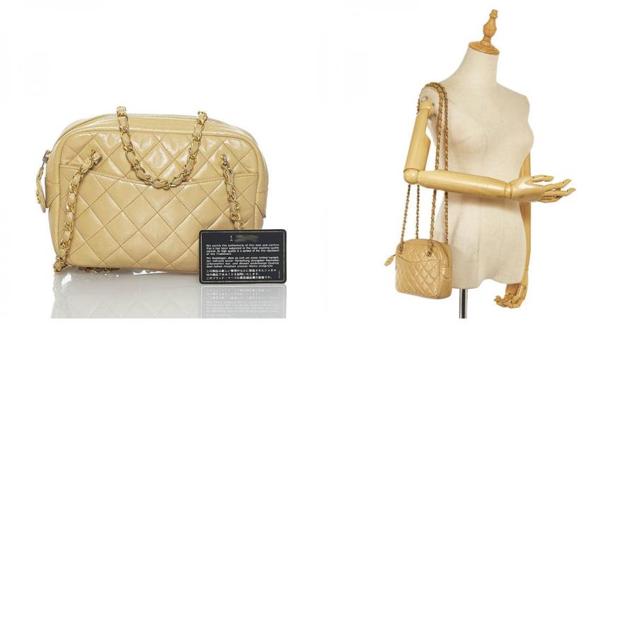 シャネル マトラッセ ココマーク チェーン ダブル ショルダーバッグ ラムスキン レディース CHANEL 【1-0072441】 CHANEL（シャネル） マトラッセ ココマーク チェーン ダブル