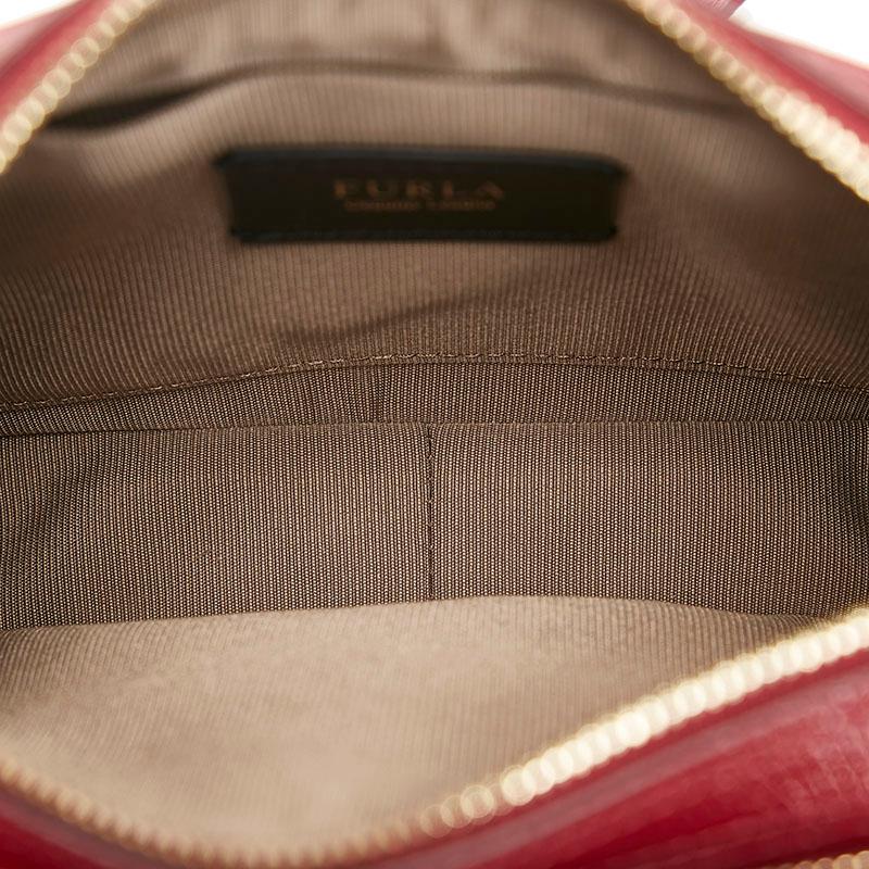 FURLA（フルラ） 斜め掛け ミニ ショルダーバッグ ワインレッド レザー
