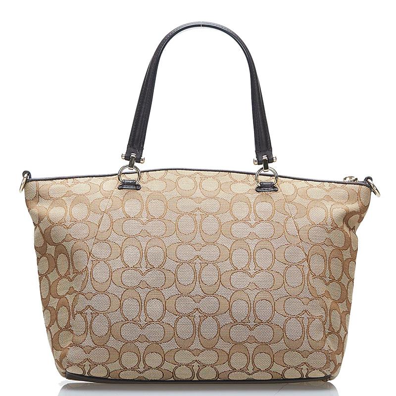 Coach ハンドバッグ ベージュ シグネチャー COACH（コーチ） シグネチャー ハンドバッグ ショルダーバッグ 2WAY