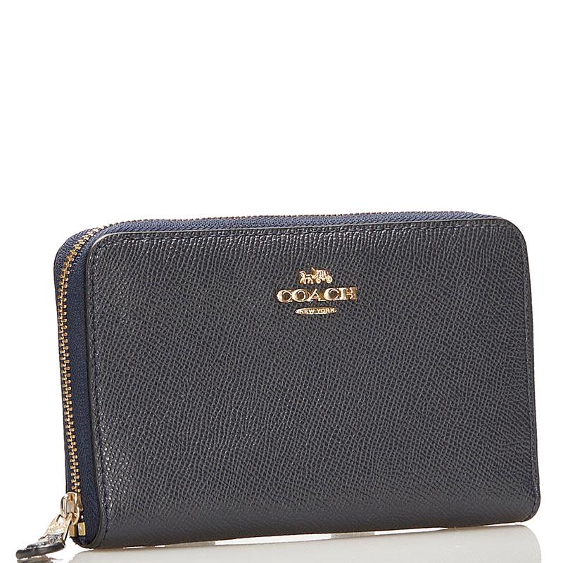 COACH（コーチ） ラウンドファスナー 二つ折り財布 コンパクト