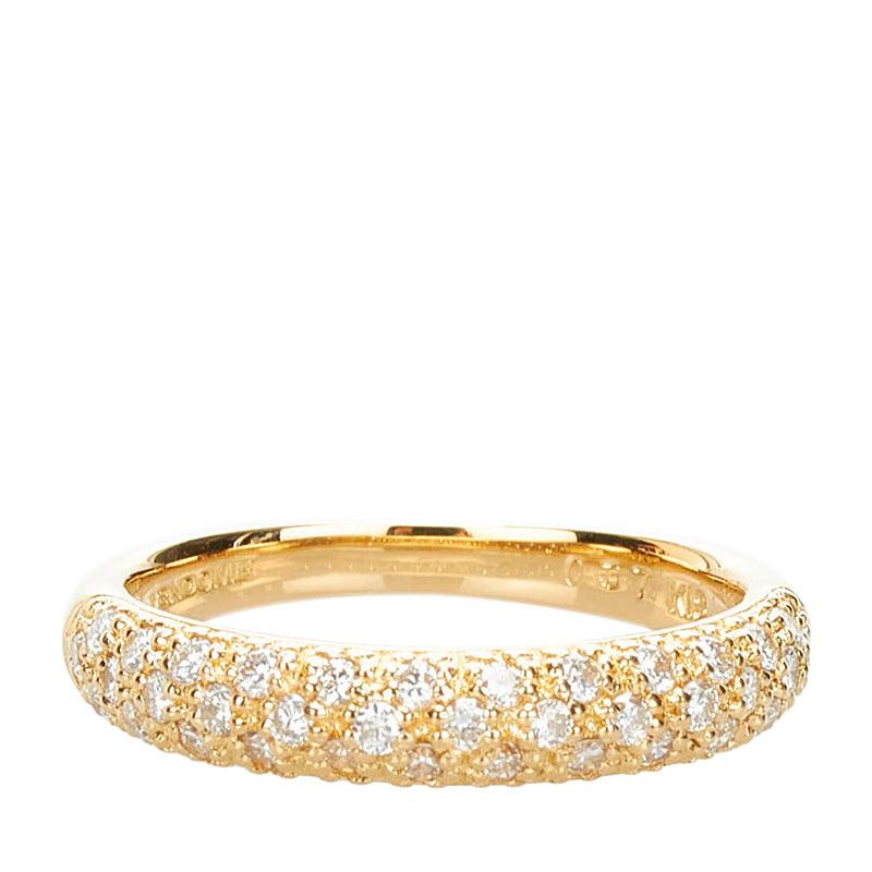 ヴァンドーム青山 K18YG イエローゴールド ダイヤ0.37ct パヴェ ハーフエタニティ リング 指輪 レディース Vendome Aoyama  10号 中古 :1-0073188:銀座パリス Yahoo!ショッピング店 - 通販 - Yahoo!ショッピング