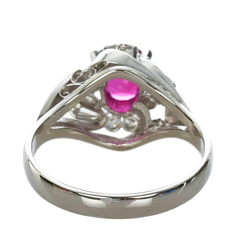 Pt900 プラチナ ルビー0.88ct ダイヤ0.31ct リング 指輪 レディース 13 