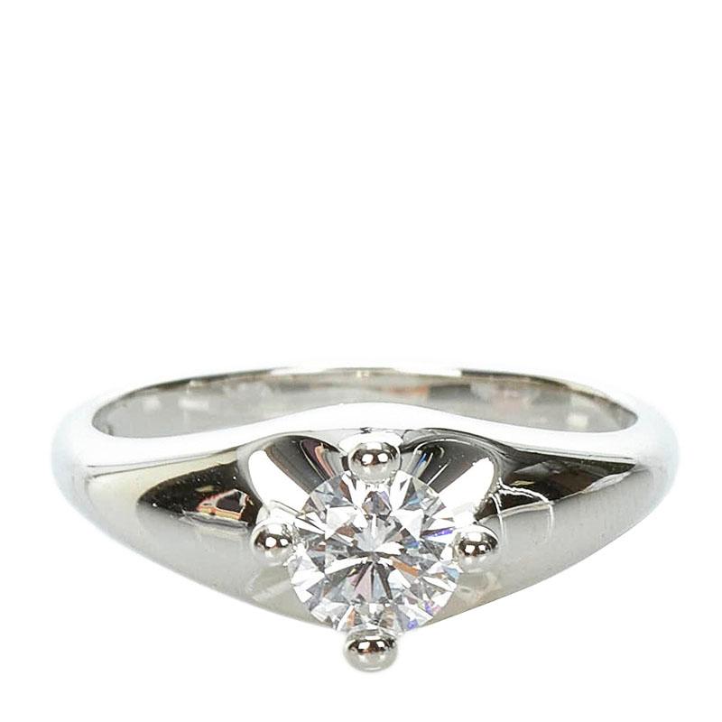 BVLGARI ブルガリ コロナソリテール リング 指輪 Pt950 プラチナ BVLGARI ブルガリ コロナソリテール リング 指輪 Pt950 プラチナ