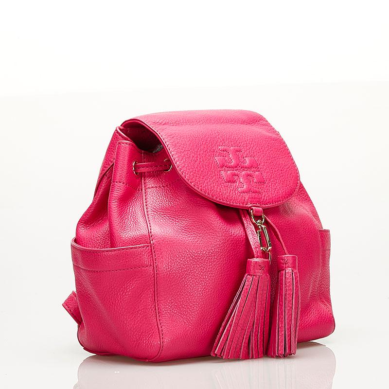 トリーバーチ タッセル リュック バックパック ピンク レザー