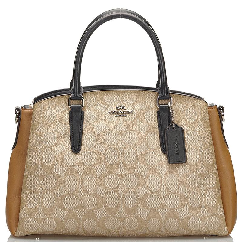 COACH シグネチャー ショルダーバッグ ハンドバッグ 2way ベージュ COACH（コーチ） シグネチャー ハンドバッグ ショルダーバッグ 2WAY