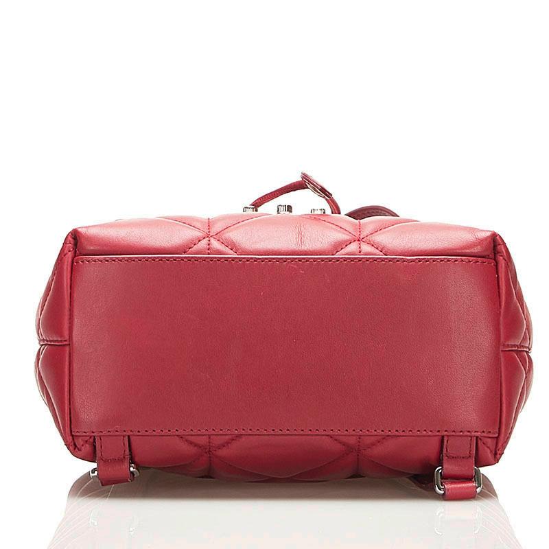 FURLA フルラ キルティング ミニ リュック バックパック レッド