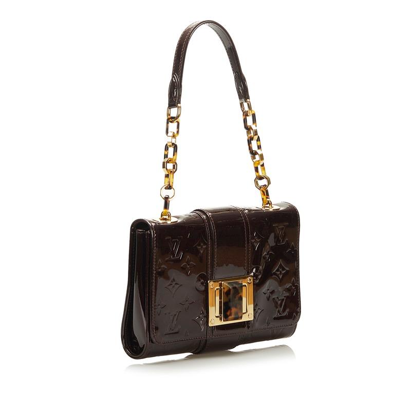 VUITTON ヴェルニ パーティーバッグ ルイヴィトンロスモアMM クラッチバッグ 14125 アマラント