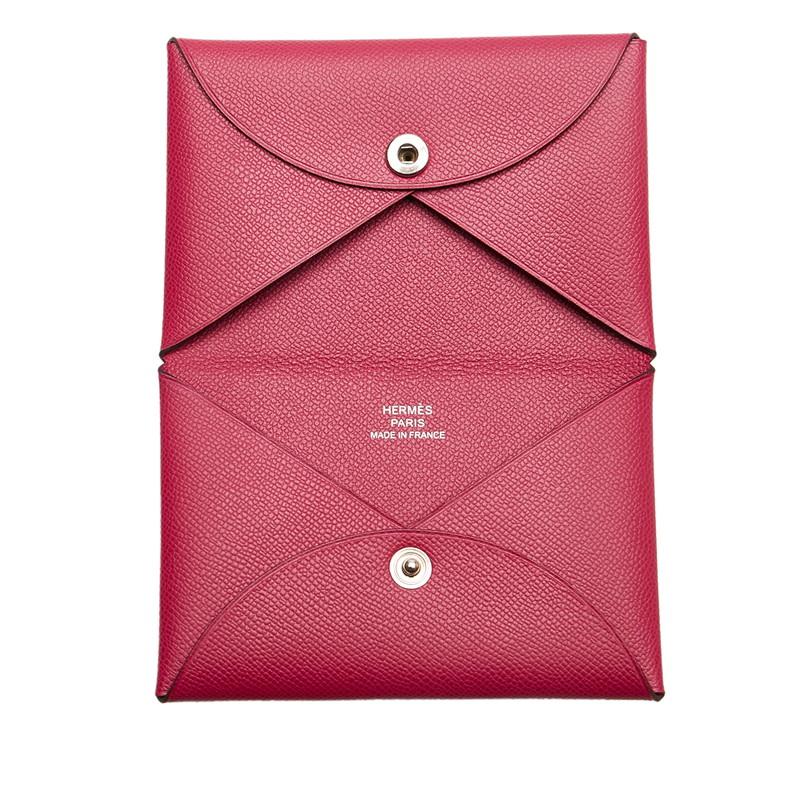HERMES（エルメス） カルヴィ 名刺入れ カードケース ロースパープル