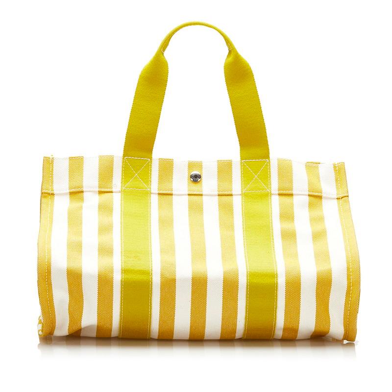 HERMES エルメス カンヌMM ハンドバッグ トートバッグ イエロー