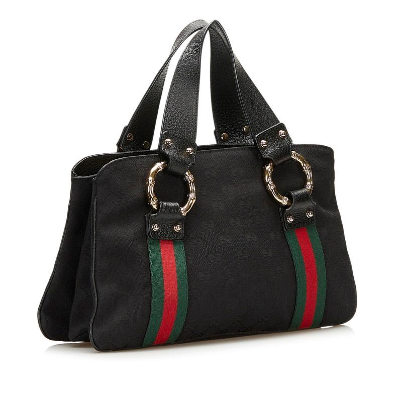 GUCCI（グッチ） GGキャンバス シェリーライン メタルバンブー