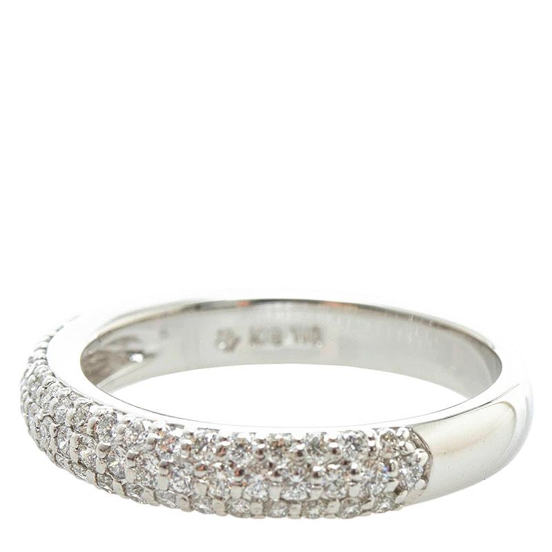 美品【ポンテヴェキオ】ダイヤモンド リング パヴェ K18 0.50ct 指輪-