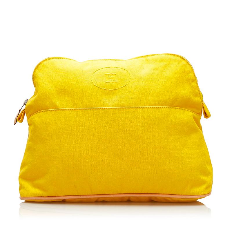HERMES エルメス ボリードポーチGM クラッチバッグ イエロー