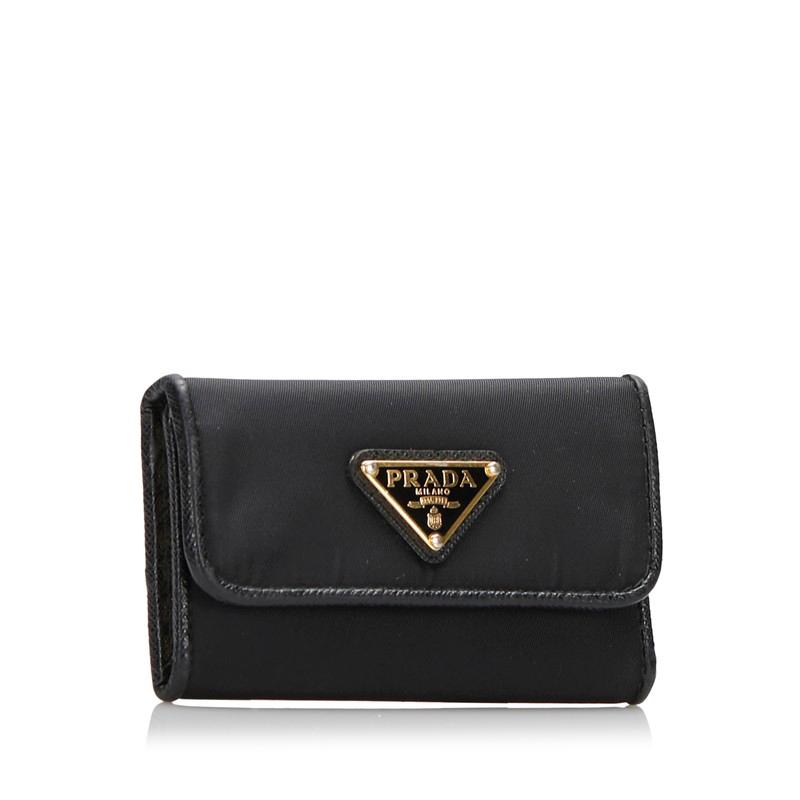 ■中古■　プラダ キーケース 6連 鍵 レザー ブラック 1PG222 箱 【447013】11 PRADA（プラダ） 6連 キーケース 1PG222 ブラック NERO ナイロン