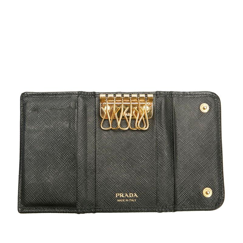 PRADA（プラダ） 6連 キーケース 1PG222 ブラック NERO ナイロン