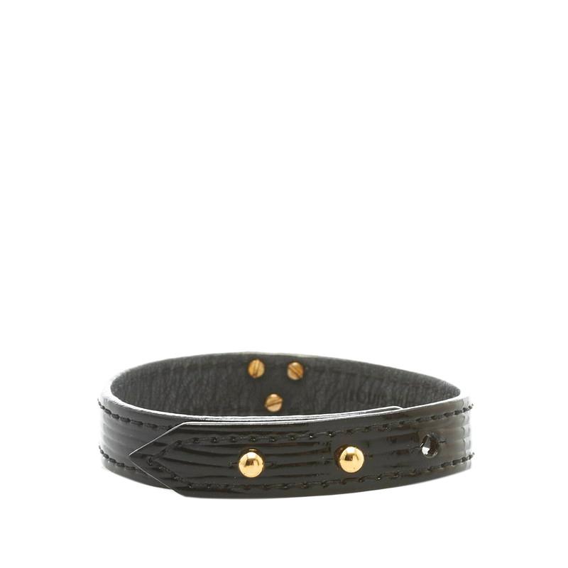 極美品 激レア ルイヴィトン 2766 ブレスレット レザー ブラック LOUIS VUITTON（ルイ・ヴィトン） ルイ ヴィトン ブラスレ