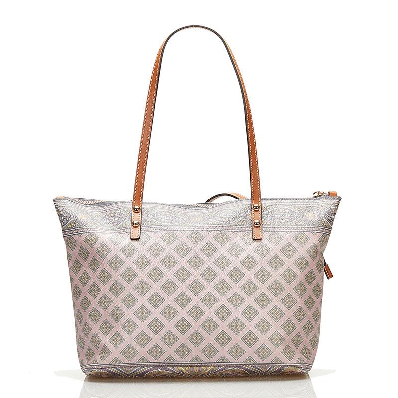 ETRO（エトロ） ペイズリー トートバッグ ピンク グレー マルチ PVC