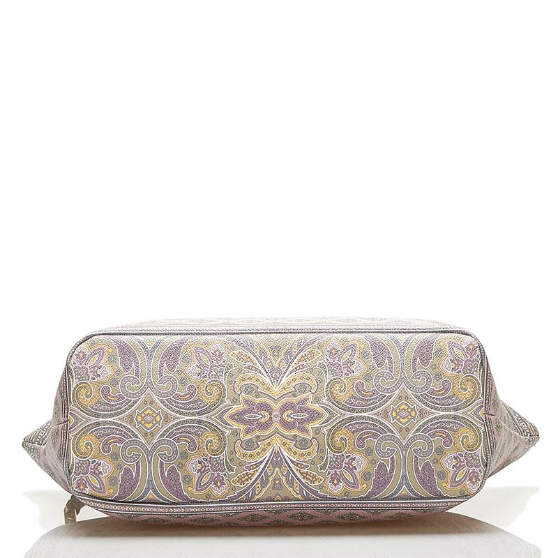 ETRO（エトロ） ペイズリー トートバッグ ピンク グレー マルチ PVC
