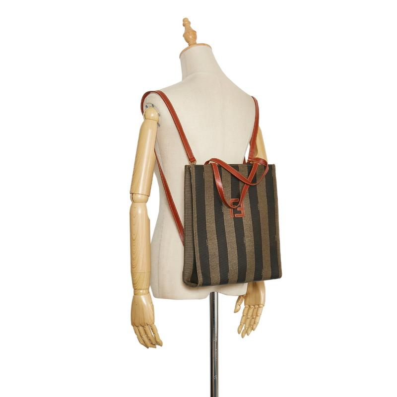 FENDI（フェンディ） ストライプ リュック バックパック 260020 グレー