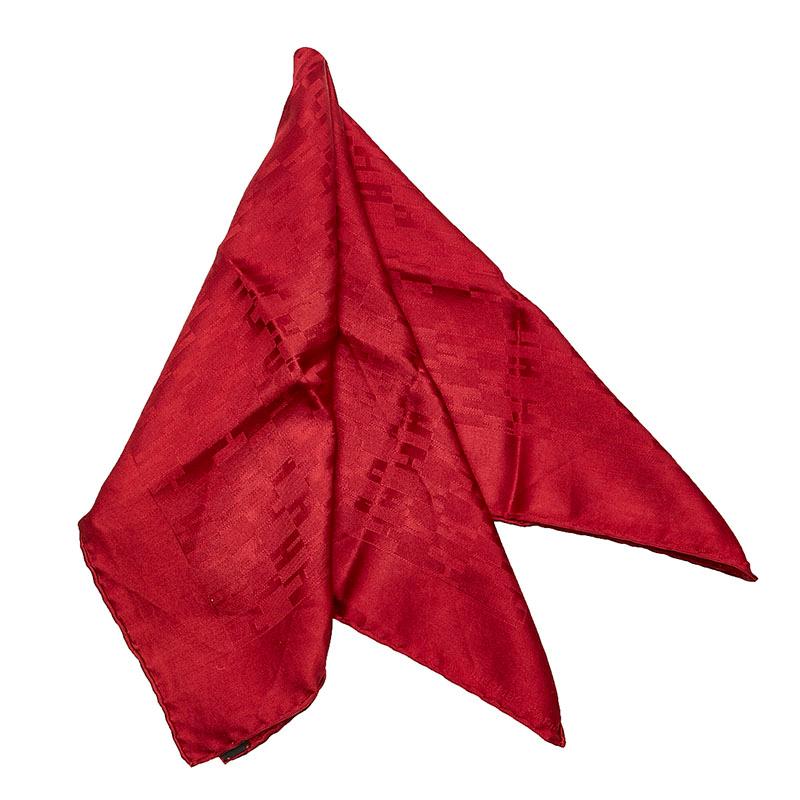 ライトブラウン/ブラック エルメス カレ45 プチカレ Hロゴ スカーフ