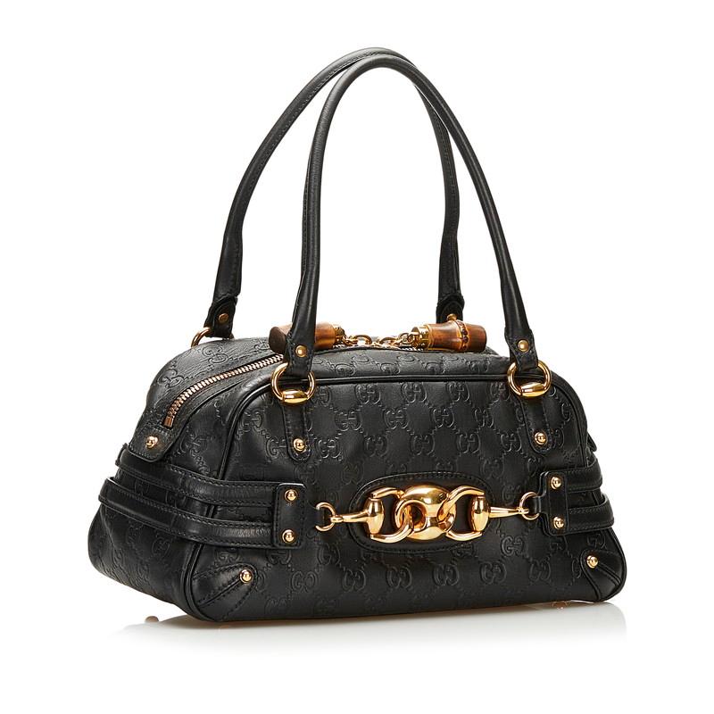 GUCCI グッチ グッチシマ ホースビット バンブー ハンドバッグ GUCCI グッチ グッチシマ ホースビット バンブー ハンドバッグ