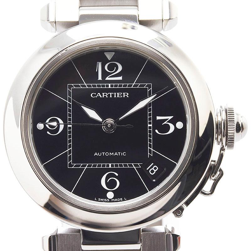 カルティエ Cartier 腕時計 パシャC W31076M7 ブラック文字盤 デイト SS 自動巻き 【箱・保付き】 【中古】 カルティエ パシャC W31076M7 ブラック ユニセックス 時計 【中古