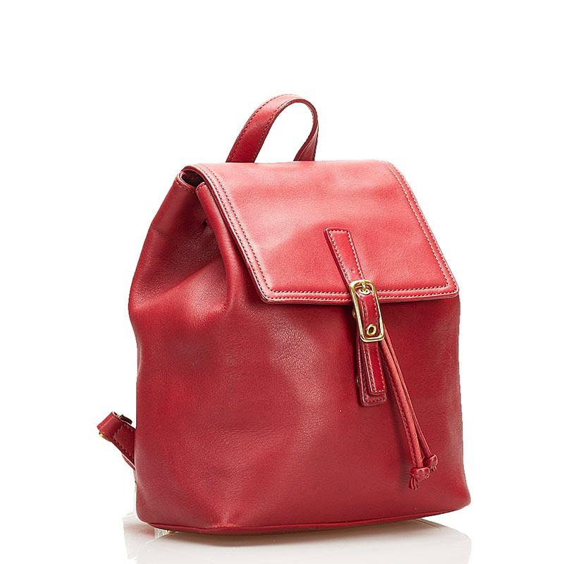 COACH（コーチ） リュック デイパック 9858 レッド レザー レディース