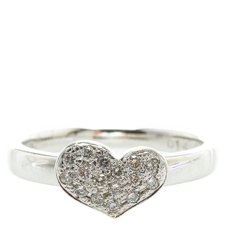 courreges クレージュ K18WG ホワイトゴールド ダイヤ0.14ct courreges クレージュ K18WG ホワイトゴールド ダイヤ0.14ct