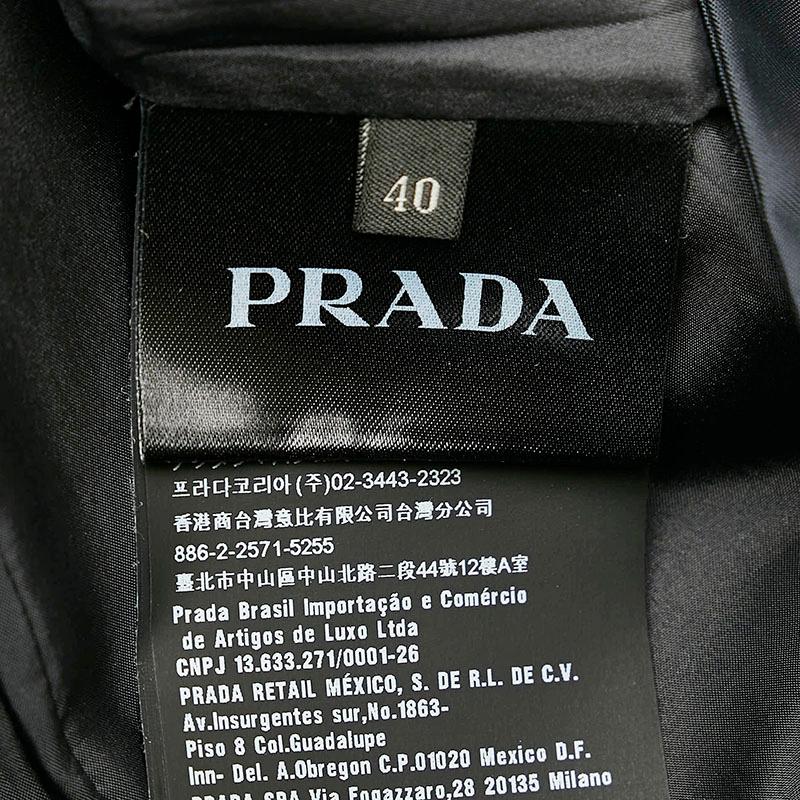 PRADA（プラダ） ノースリーブ ビジュー ワンピース ブラック