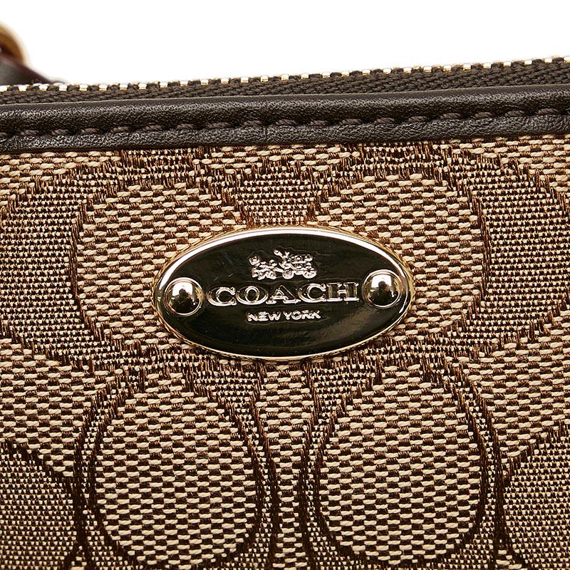 COACH（コーチ） シグネチャー ポーチ F53536 ベージュ ブラウン