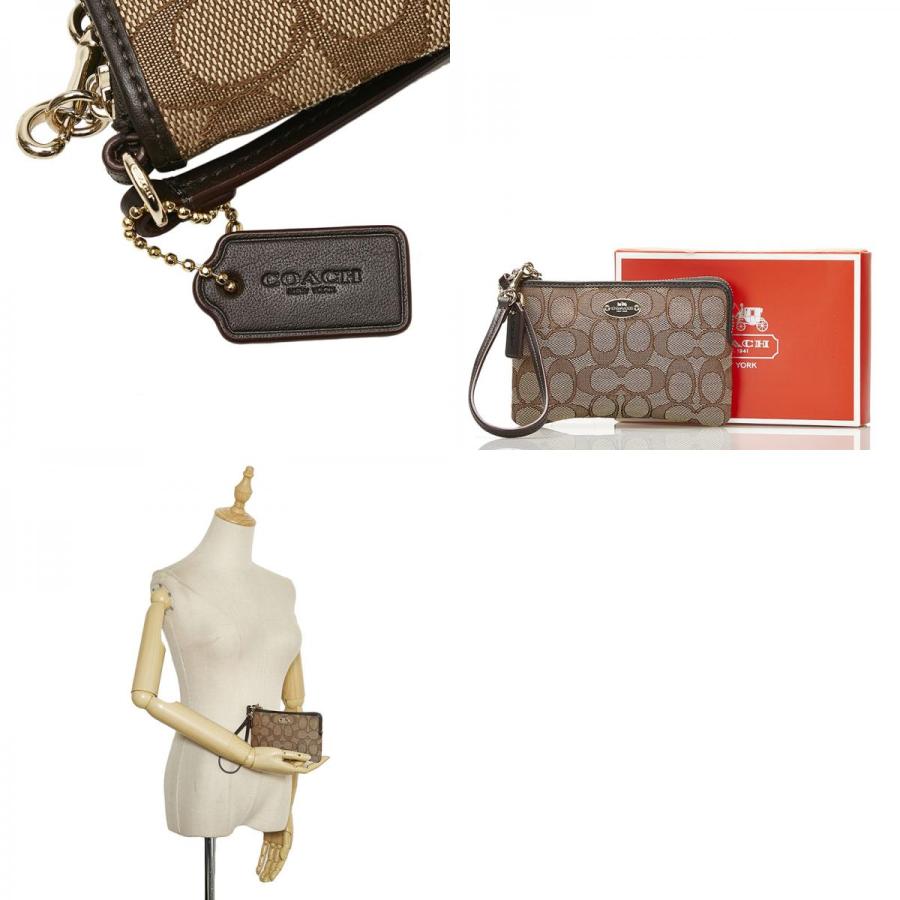 COACH（コーチ） シグネチャー ポーチ F53536 ベージュ ブラウン