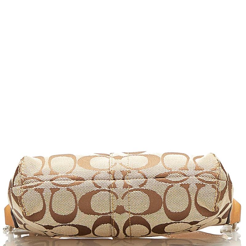 COACH（コーチ） シグネチャー ポーチ ミニハンドバッグ ベージュ