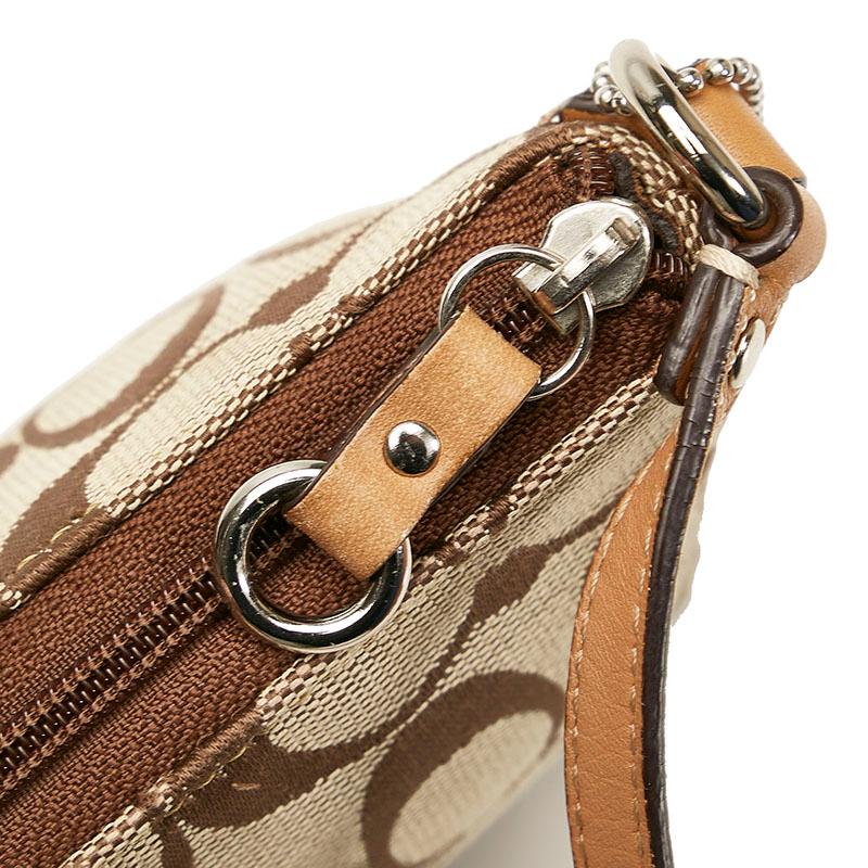 COACH（コーチ） シグネチャー ポーチ ミニハンドバッグ ベージュ
