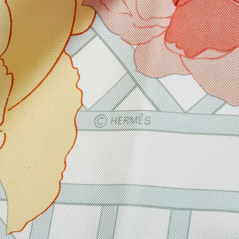 HERMES エルメス カレ90 ROSERAIE バラ園 スカーフ グリーン HERMES エルメス カレ90 ROSERAIE バラ園 スカーフ グリーン
