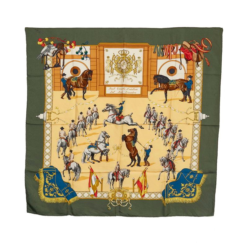 保障 HERMES カレ90 Real Escuela Andaluza 馬柄 ivo.edu.ar