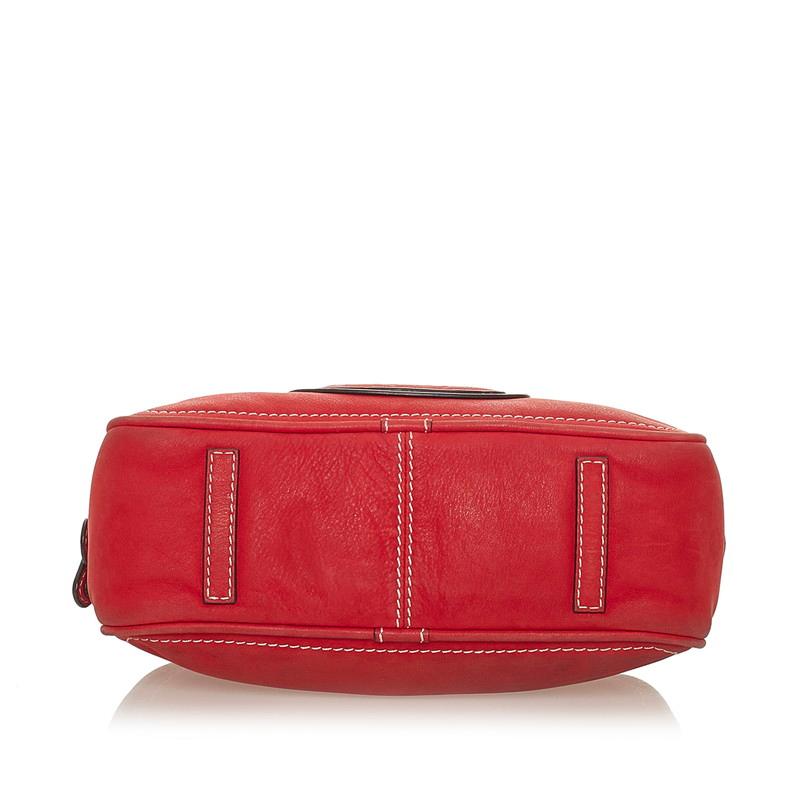 LOEWE ロエベ マドリード アナグラム タッセル ハンドバッグ レッド 