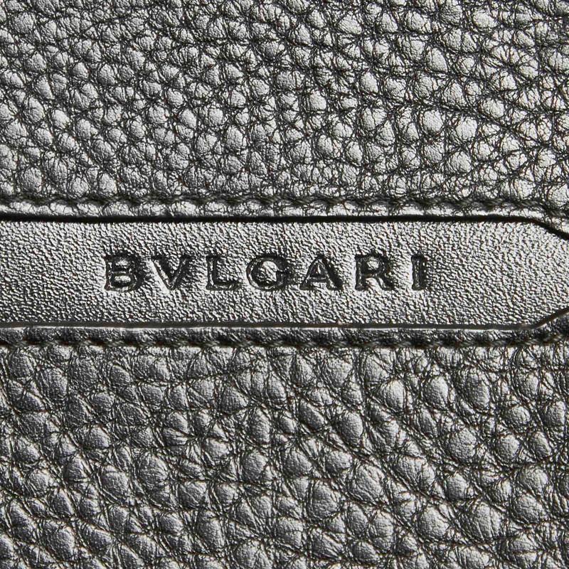 BVLGARI（ブルガリ） クラッチバッグ ブラック レザー メンズ 【中古