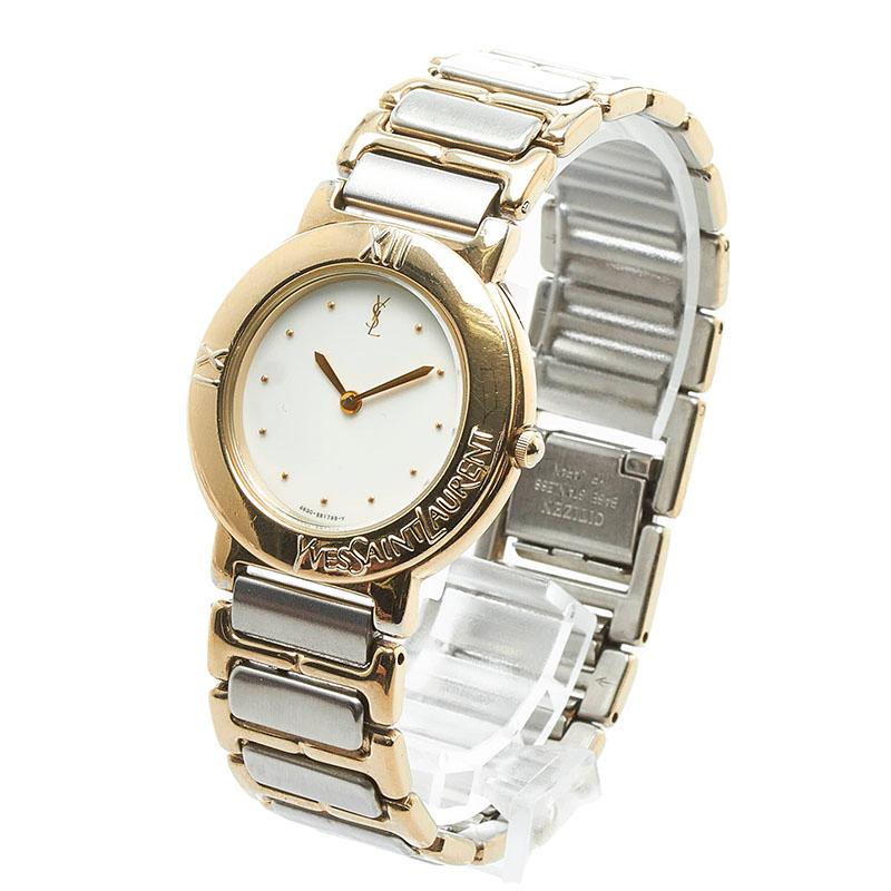 サンローラン シチズン製 コンビ 腕時計 4620-E60957Y クオーツ  