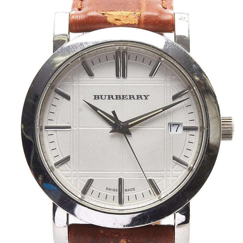 BURBERRY バーバリー ベルト(社外品) 腕時計 クオーツ ホワイト BURBERRY バーバリー ベルト(社外品) 腕時計 クオーツ ホワイト