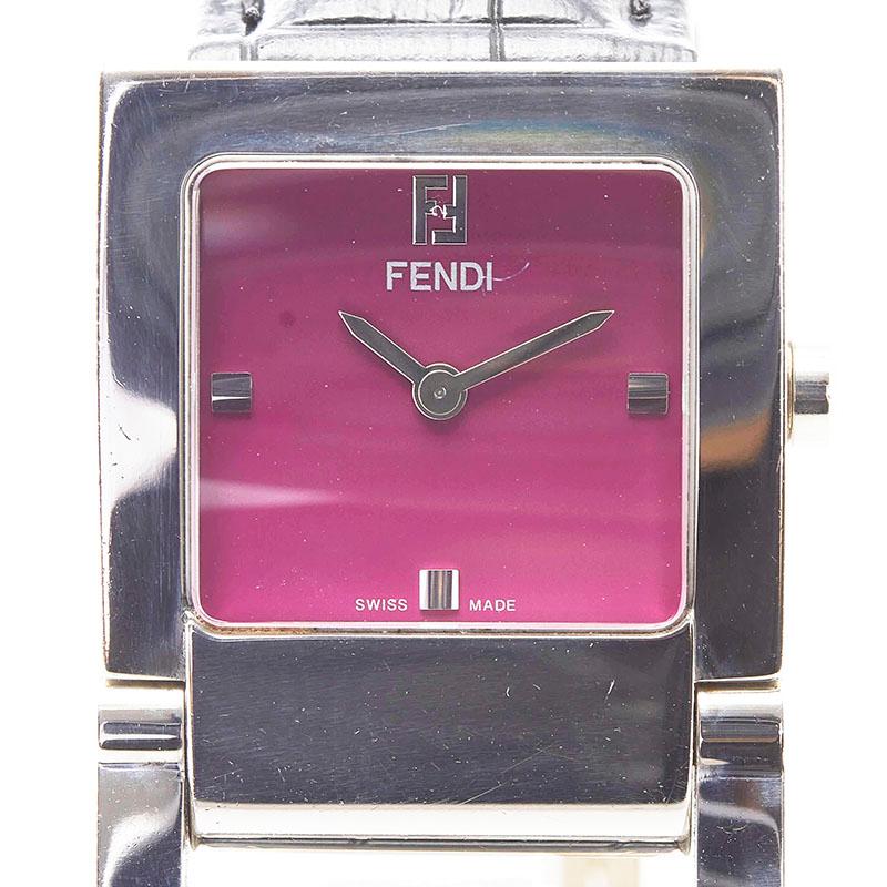 稼働 FENDI 腕時計 3050L ロゴベルト バングル ピンク 外箱 922 稼働 FENDI 腕時計 3050L ロゴベルト バングル ピンク 外箱 922