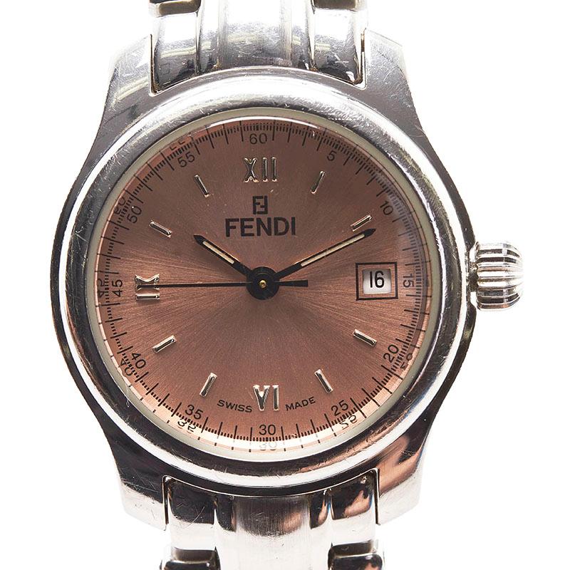 FENDI（フェンディ） 腕時計 210L クオーツ ピンク文字盤 ステンレス