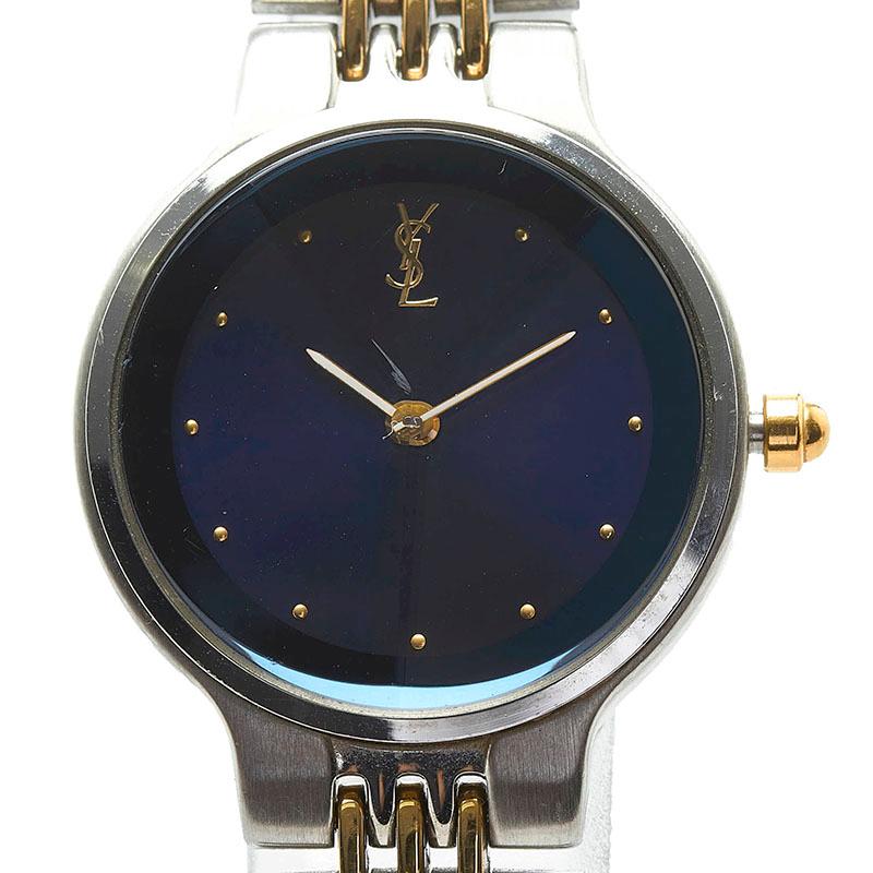 Yves Saint Laurent / 腕時計 レディース オーバル ネイビー Yves Saint Laurent / 腕時計 レディース オーバル ネイビー