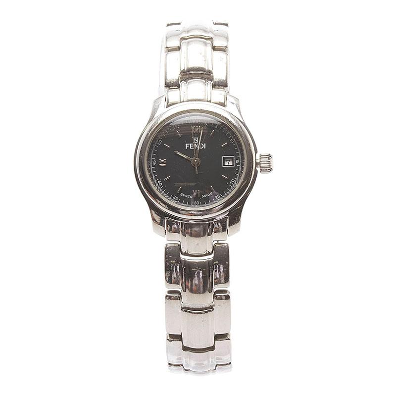 FENDI（フェンディ） 腕時計 210L クオーツ ブラック文字盤 ステンレス