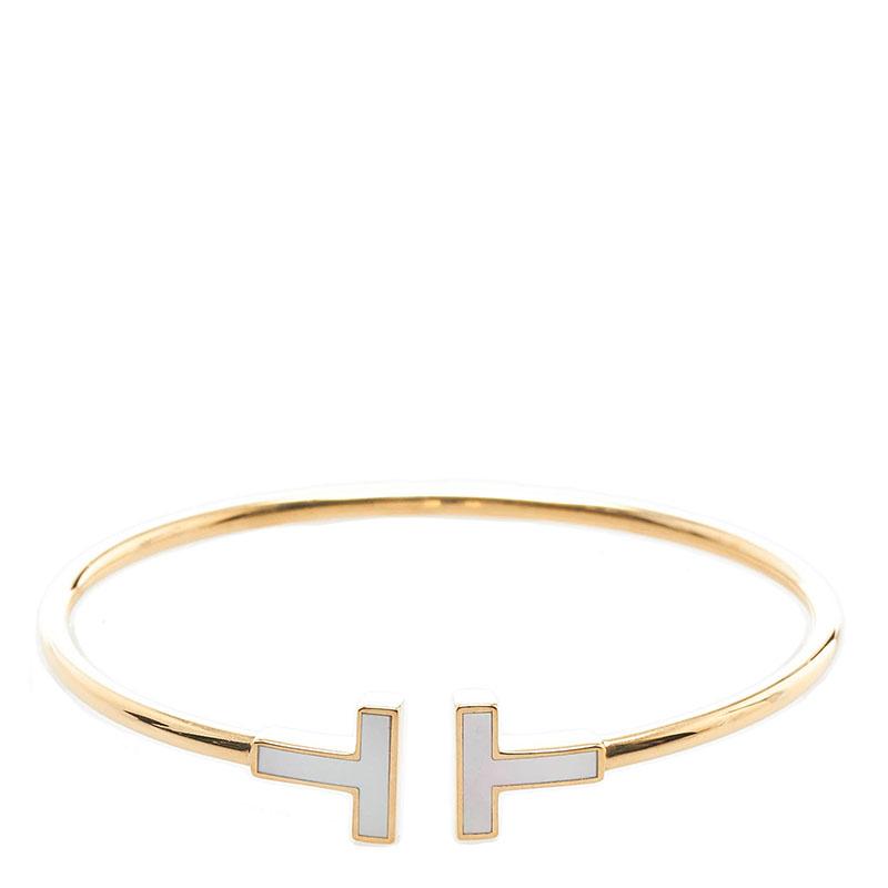 ティファニー イエローゴールド ダブルT マザーオブパール ブレスレット 楽天市場】ティファニー T TWO ダブルチェーン ブレスレット K18