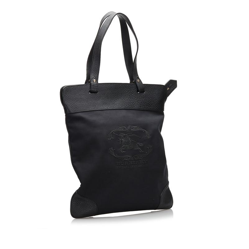 BURBERRY（バーバリー） トートバッグ ブラック ナイロン レザー