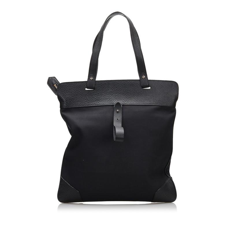 BURBERRY（バーバリー） トートバッグ ブラック ナイロン レザー
