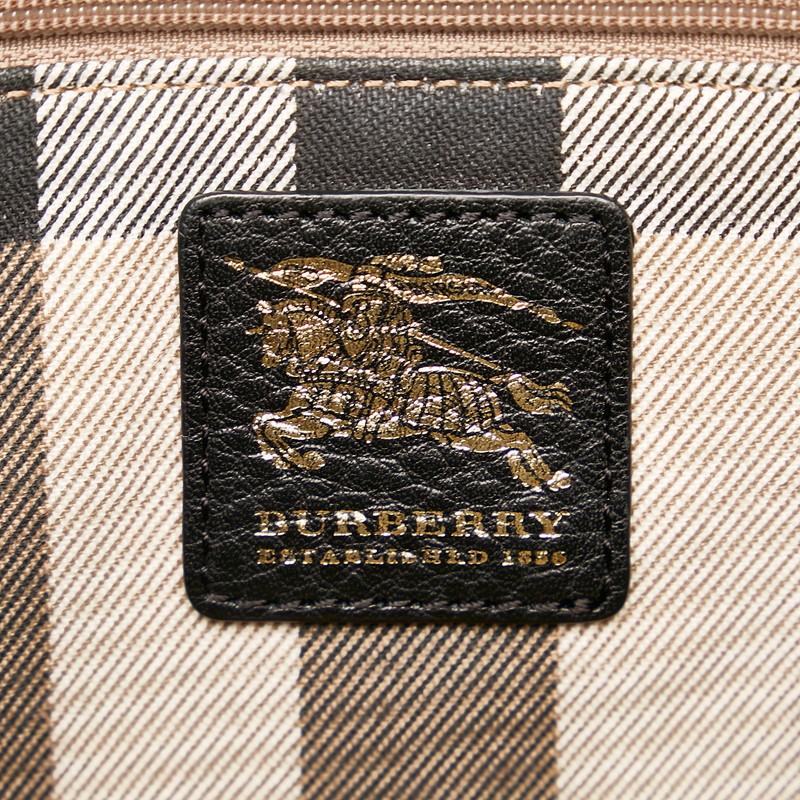 BURBERRY（バーバリー） トートバッグ ブラック ナイロン レザー