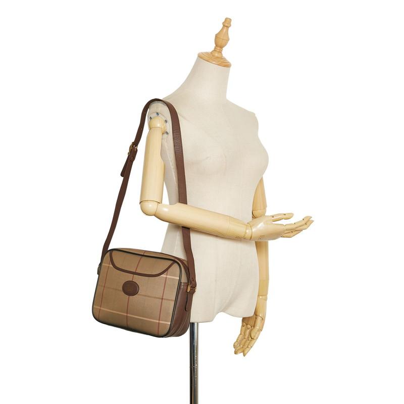 BURBERRY（バーバリー） チェック ショルダーバッグ カーキ ブラウン