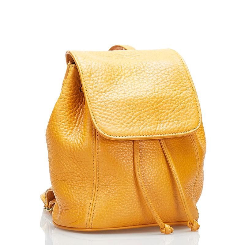 コーチ リュック バックパック 4925 イエロー レザー レディース COACH