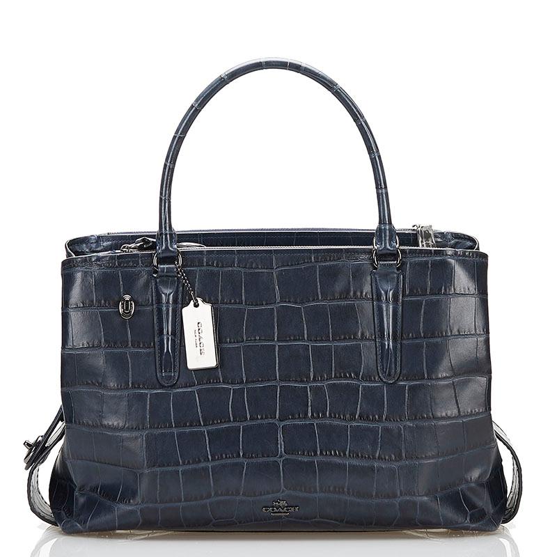 COACH コーチ クロコ型押し ハンドバッグ ショルダーバッグ 2WAY COACH コーチ クロコ型押し ハンドバッグ ショルダーバッグ 2WAY